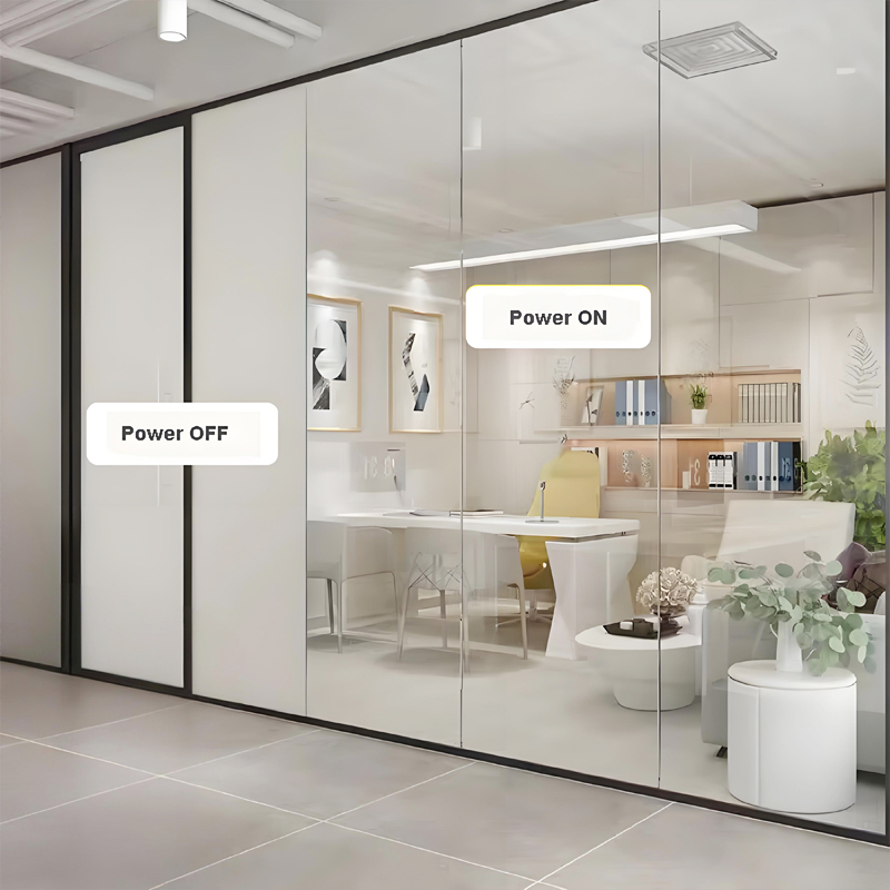 Modern Smart Glass Partition Electric Control PDLC Switchable Film Instant Privacy Office Wall High Transparency Durable · image 1