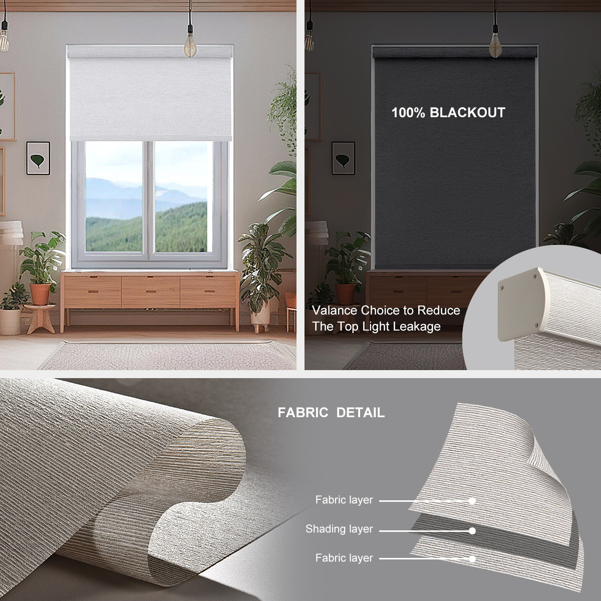 Electrical Smart Motorized Electric Wifi Blackout Double Layer Dual Roller Blinds Motorized Roller Shade For Windows · image 3