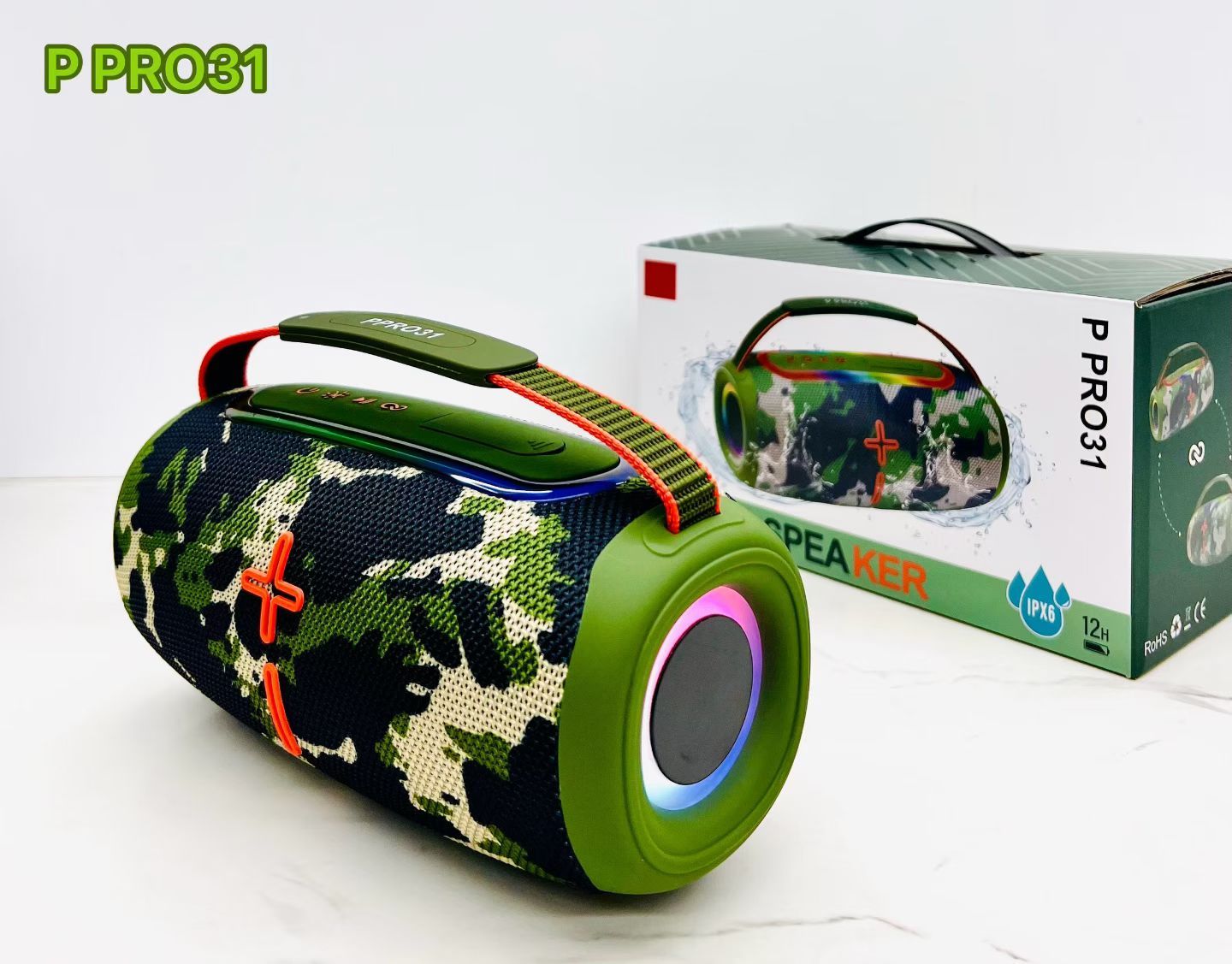 NEW P PRO31 Audio System - Portable Handheld 30W BASS High-power RGB Light Outdoor Subwoofer Sound System 3600mah · image 1