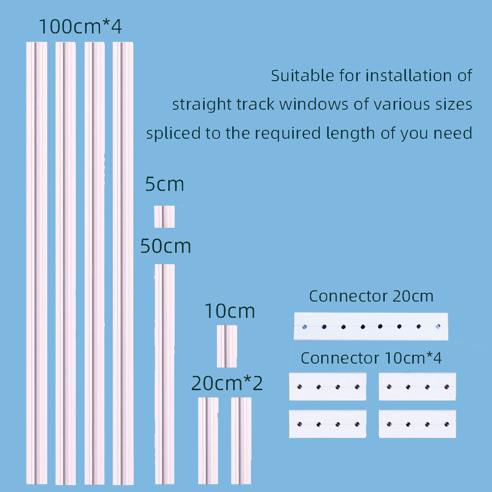 Tuya Zigbee Home Electric Motorized Curtain Motor Splicing Track DIY Sliding Rails Set Living Room Aluminum Plug Powered Curtain · image 6