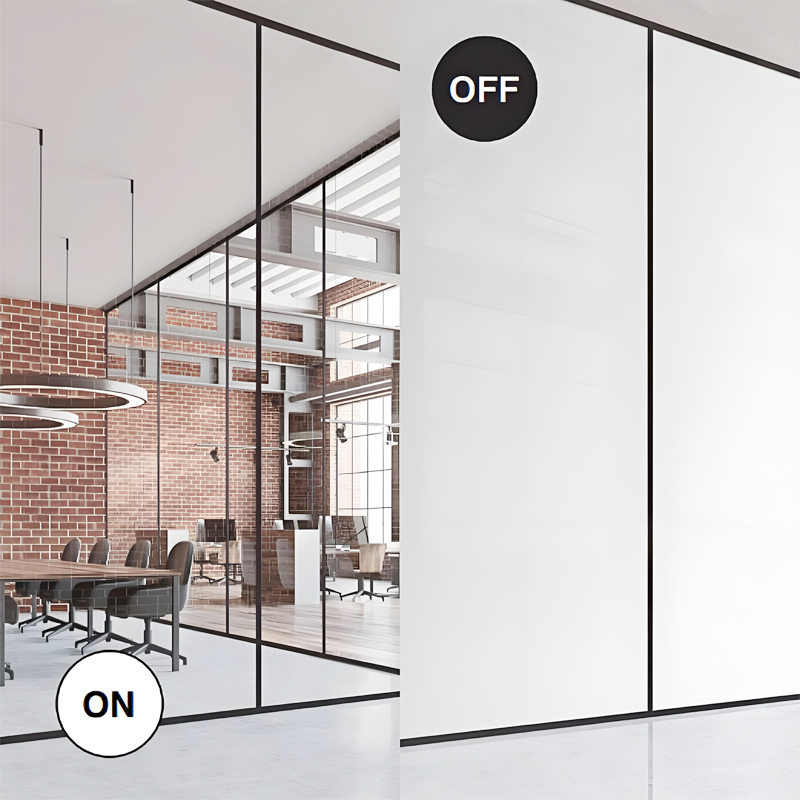 Modern Smart Glass Partition Electric Control PDLC Switchable Film Instant Privacy Office Wall High Transparency Durable · image 3
