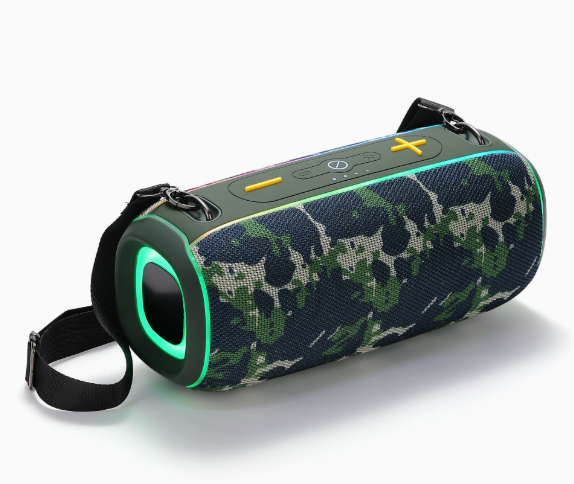 Shoulder Strap Portable Wireless Drum  Speaker High Power Heavy Bass Waterproof FM Support Custom Logo Sticker · image 1