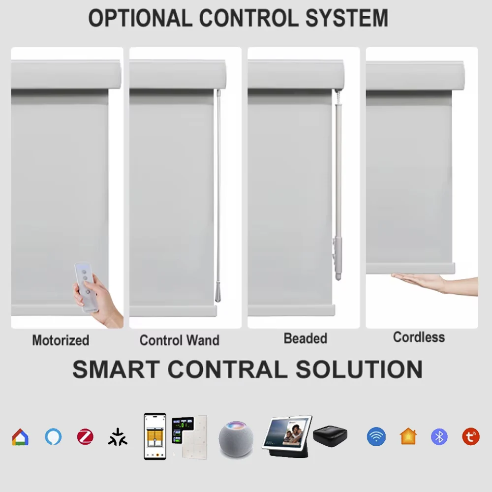 Rollergy Cordless Smart Blinds For Window Solar Shades Blackout Sunscreen Roller Blind Electric Motorized Roller Shades · image 10