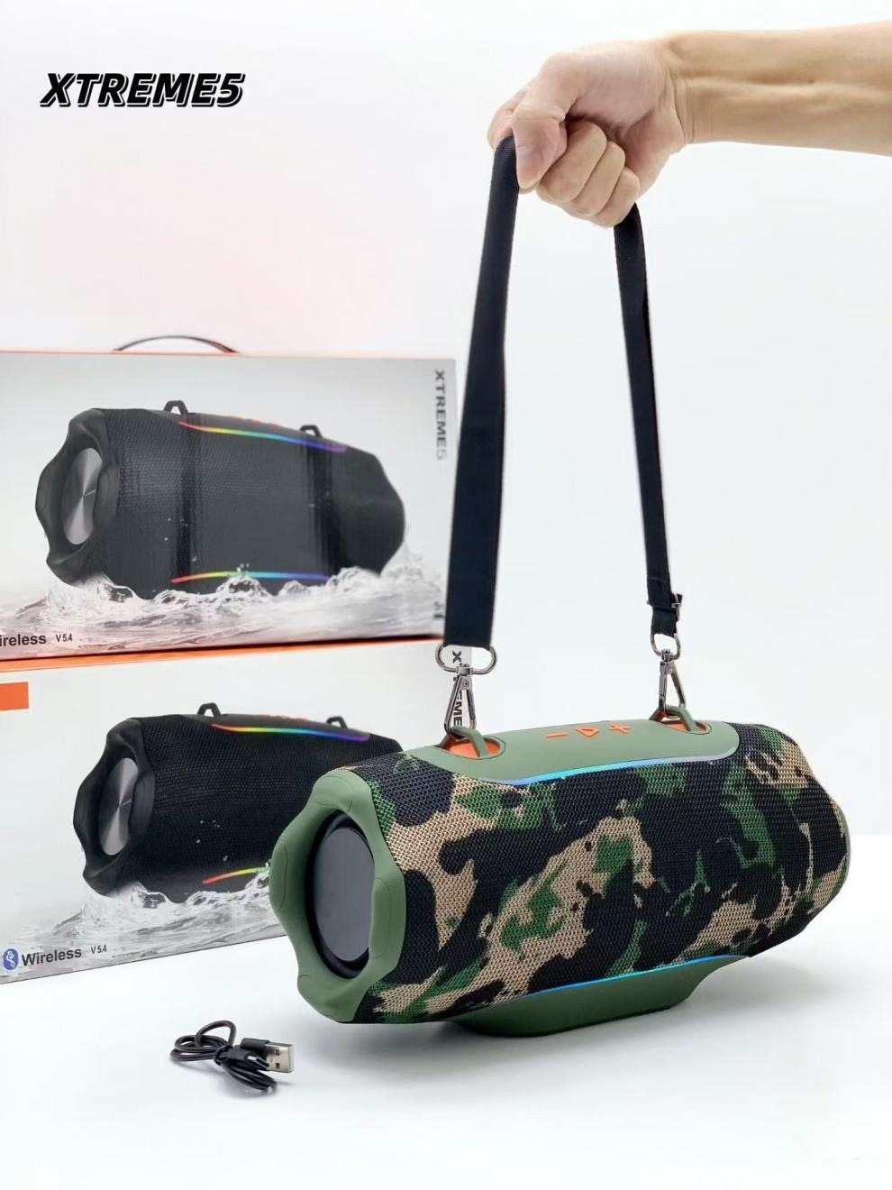 Shoulder Strap Portable Wireless Drum for V5.3 Speaker High Power Deep Bass FM Radio RGB LED Voice Control Custom Logo OEM · image 1