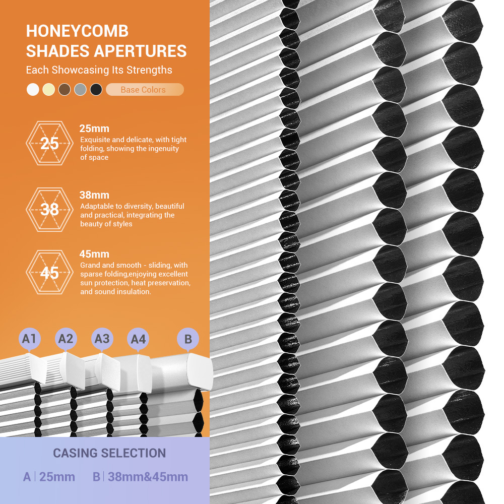 Wholesale Smart Motorized Linen Fabric Blackout Cellular Shades for Windows Thermal Insulated for Distributors · image 3