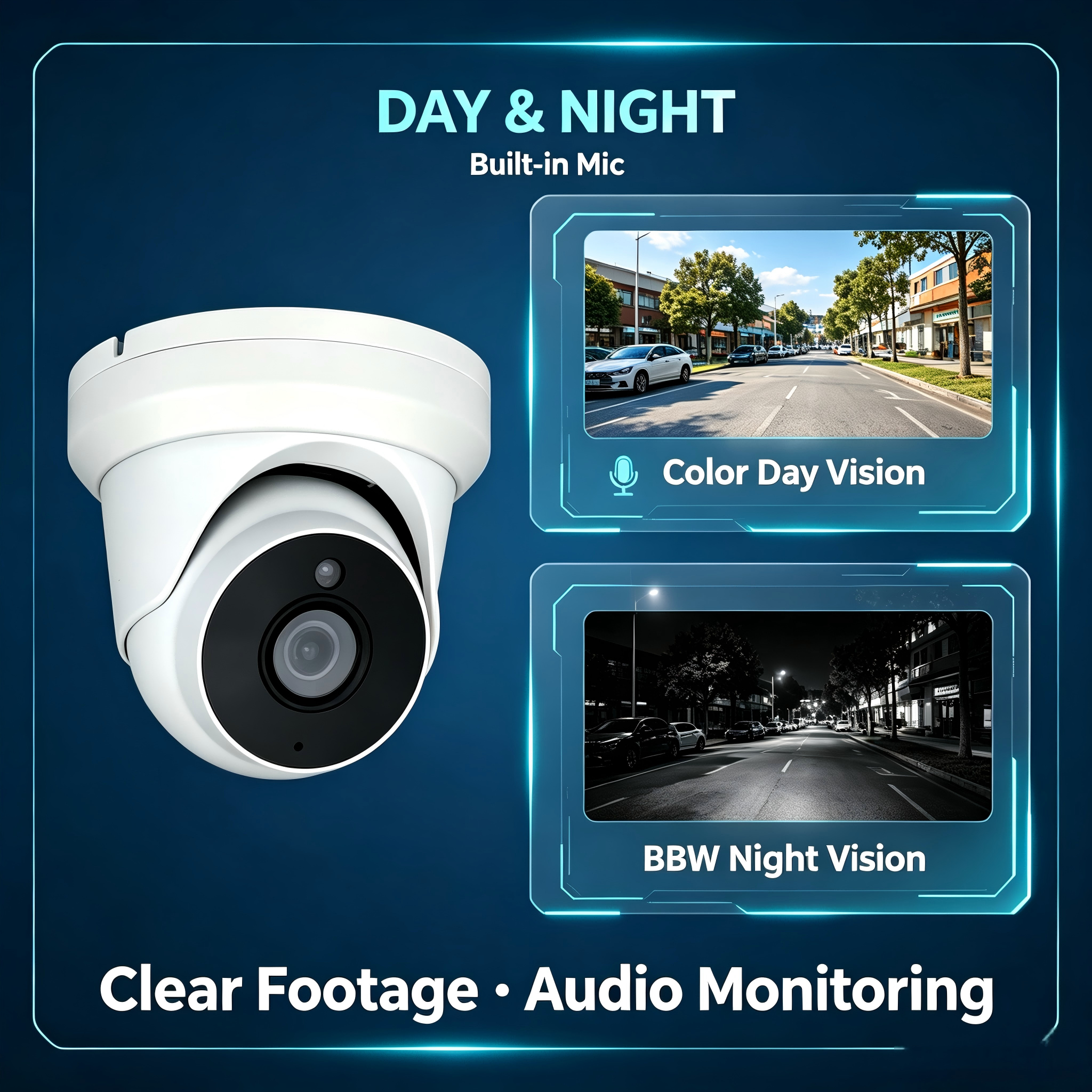 Dakang 4K 8mp POE IP Turret Dome Camera IP66 · image 1
