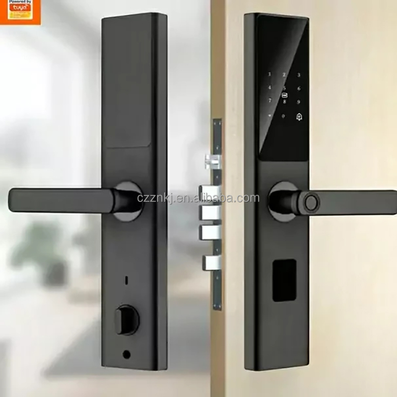 Smart WiFi Enabled High Security Fingerprint Door Lock with Memory Card Support for Aluminum & Wood Doors-Black · image 1