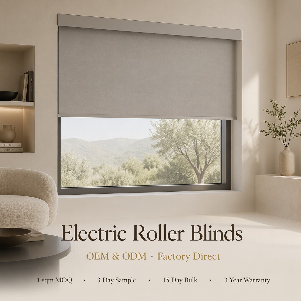 Factory Direct Custom Roller Blinds Motorized Smart Home Office Hotel Window Shades OEM ODM Blackout Waterproof Wholesale · image 1