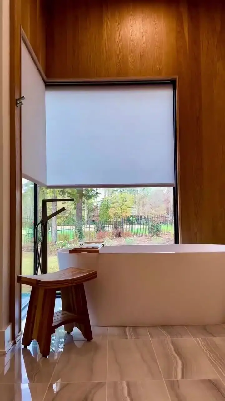 Custom Size Tuya Zigbee Polyester Wireless Electric Automatic Smart Window Shades Motorized Roller Blinds · image 7