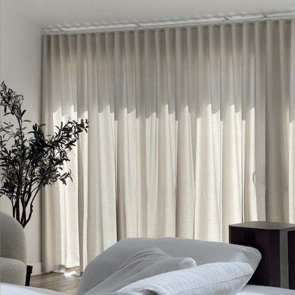 Luxury Curtains Living Room Latest Design Home Curtains windows Folding Linen Transparent Curtains · image 2
