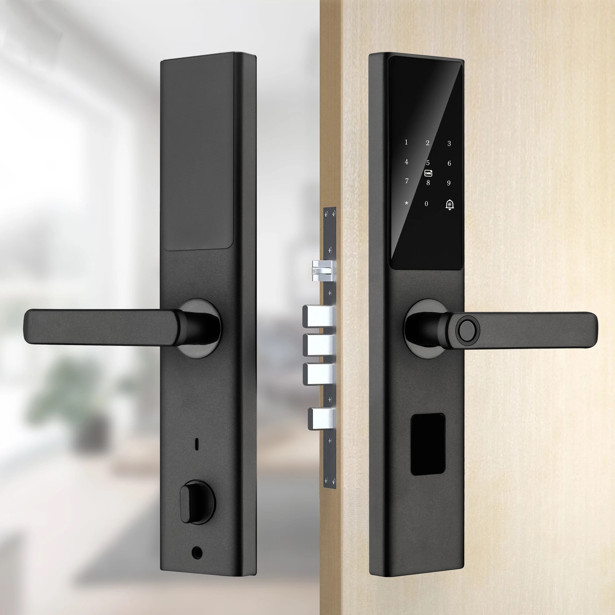 Tuya Smart WiFi Digital Door Lock Code RFID IC Card Smartphone App Unlock Biometric Fingerprint Smart Lock · image 1