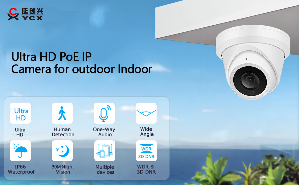 YCX Compatible with HIK 1080P HD Outdoor Color View AHD 4 in 1 DVR Analog Camera CCTV Indoor Dome AOC Turret Camera · image 1