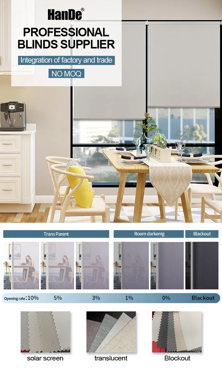 Rollergy Cordless Smart Blinds For Window Solar Shades Blackout Sunscreen Roller Blind Electric Motorized Roller Shades · image 8