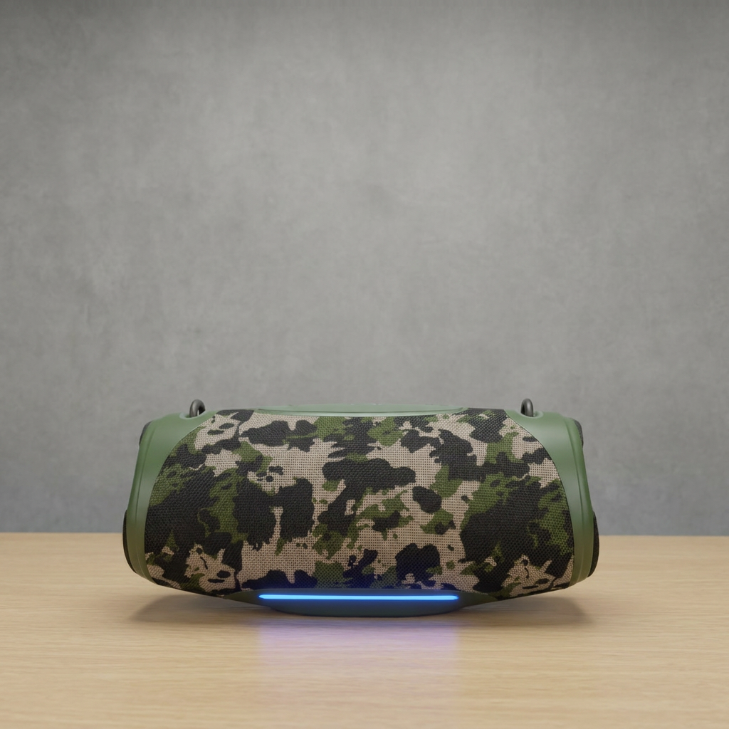 80W Bass Drivers Camouflage Bluetooth Speaker RGB Flashing Light Waterproof Outdoor Portable Speaker with Carry Strap IPX7 · image 1