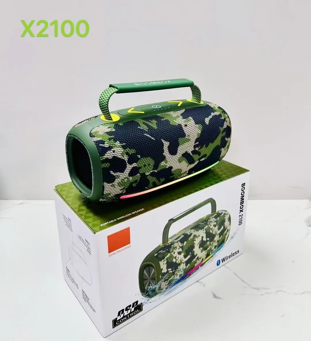 Portable Handle Outdoor Sound System BOOMBOX2100 Dynamic RGB Stream Light Clear Treble Rich Bass Splashproof Party Music Player · image 1