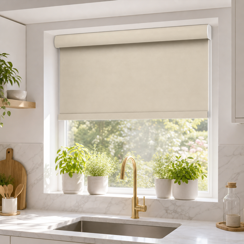 Smart Modern Motorized Electric Window Shades Curtains Home Office Kitchen Roller Blinds Built-In Installation Technique Plain · image 6
