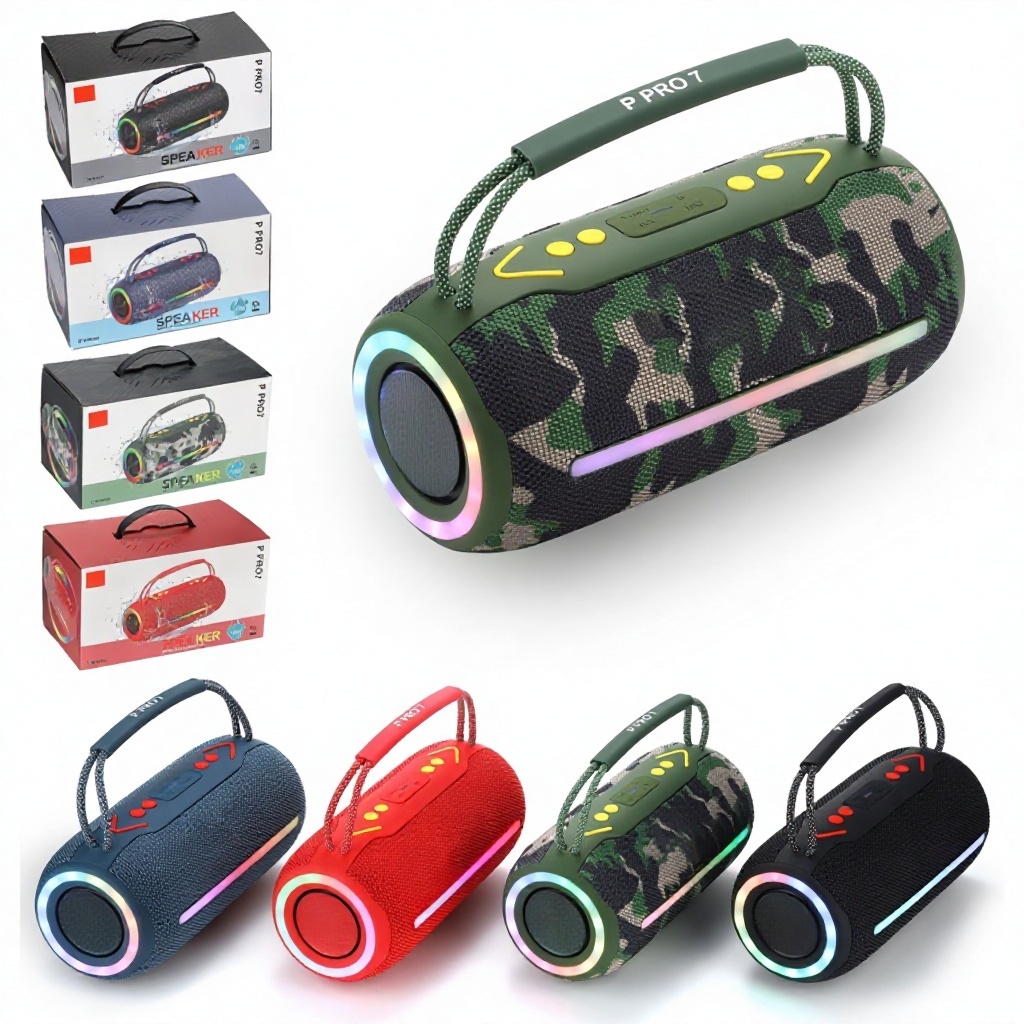 New P PRO7 for 5.3 Wireless RGB Dual Speakers Waterproof Dustproof Drop-proof Plastic Cabinet Portable Outdoor · image 1