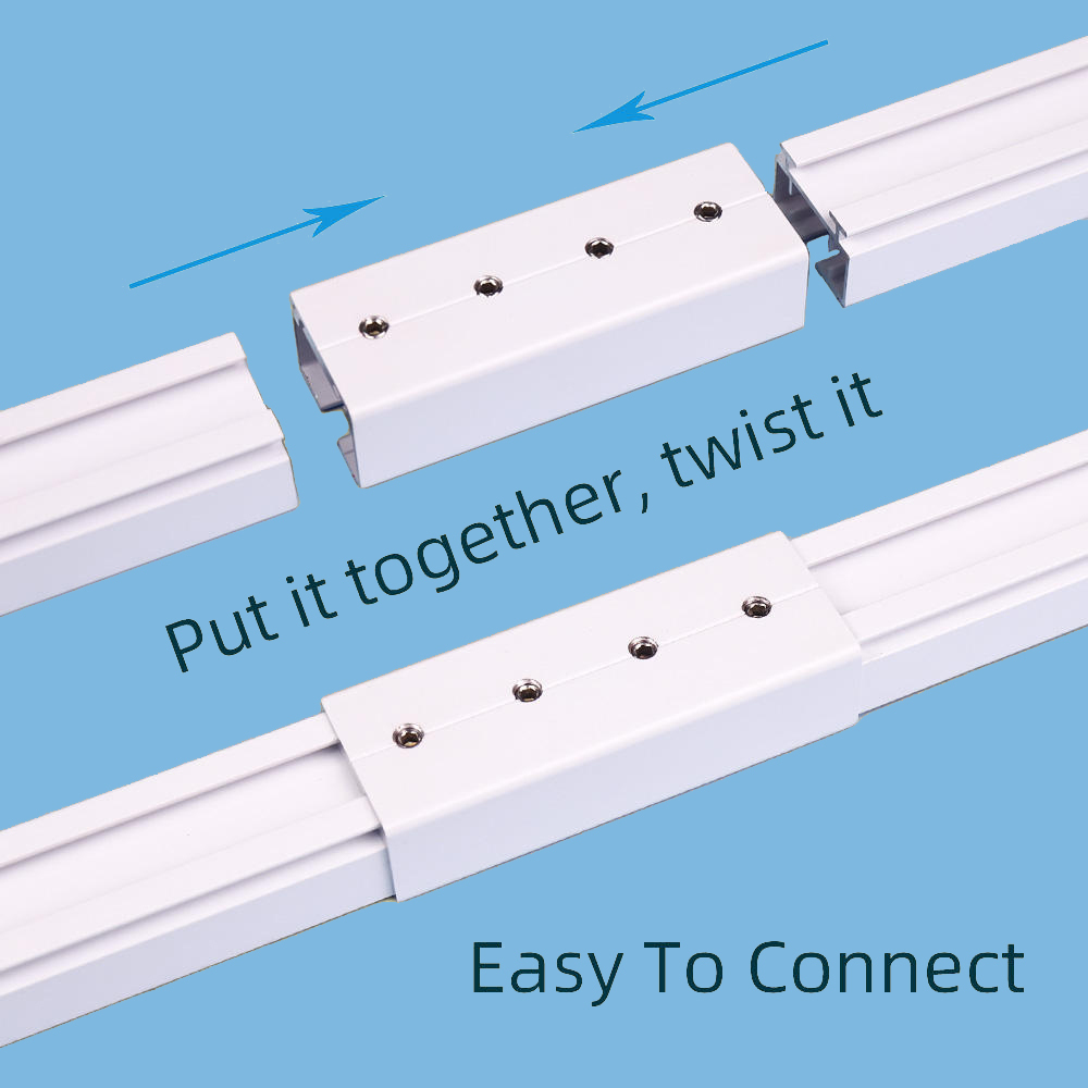 Tuya Zigbee Home Electric Motorized Curtain Motor Splicing Track DIY Sliding Rails Set Living Room Aluminum Plug Powered Curtain · image 3