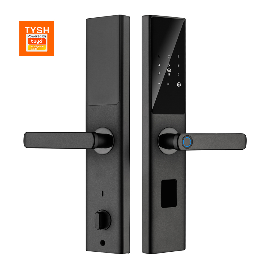 Tuya Cat's Eye Smart WiFi Door Lock Steel Brass Aluminum Handle Security Magnetic Key Card Fingerprint Access for Wood Doors · image 1