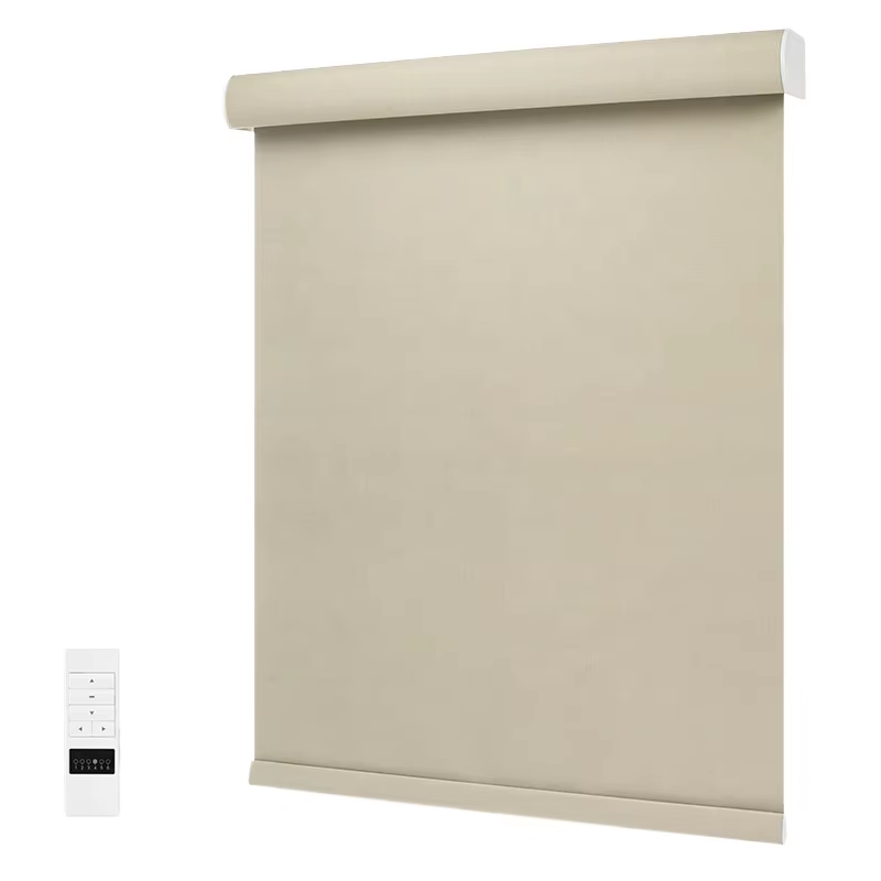Smart Modern Motorized Electric Window Shades Curtains Home Office Kitchen Roller Blinds Built-In Installation Technique Plain · image 3