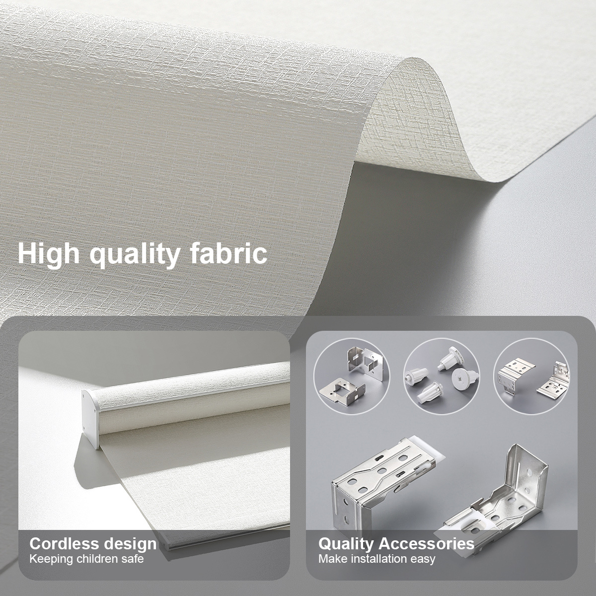 Child-Safe Design Smart Blackout Roller Blinds Cordless Automatic Window Blinds Double Motorized Roller Shades · image 2