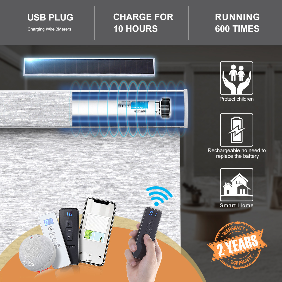 Electrical Smart Motorized Electric Wifi Blackout Double Layer Dual Roller Blinds Motorized Roller Shade For Windows · image 2