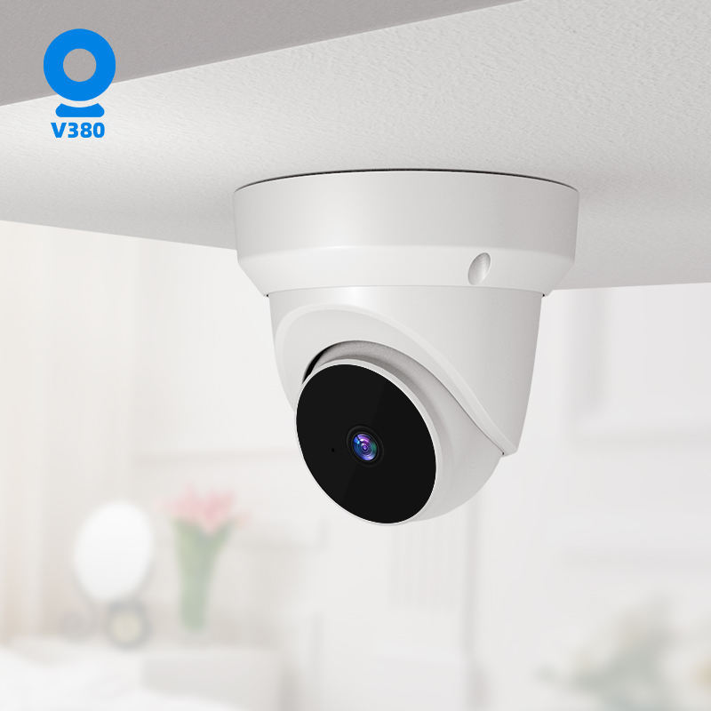 3MP CMOS Audio Infrared Wide Angle Day Night Dome Indoor Humanoid Tracking 180 Degree Rotation WiFi Smart CCTV Camera V380 · image 1