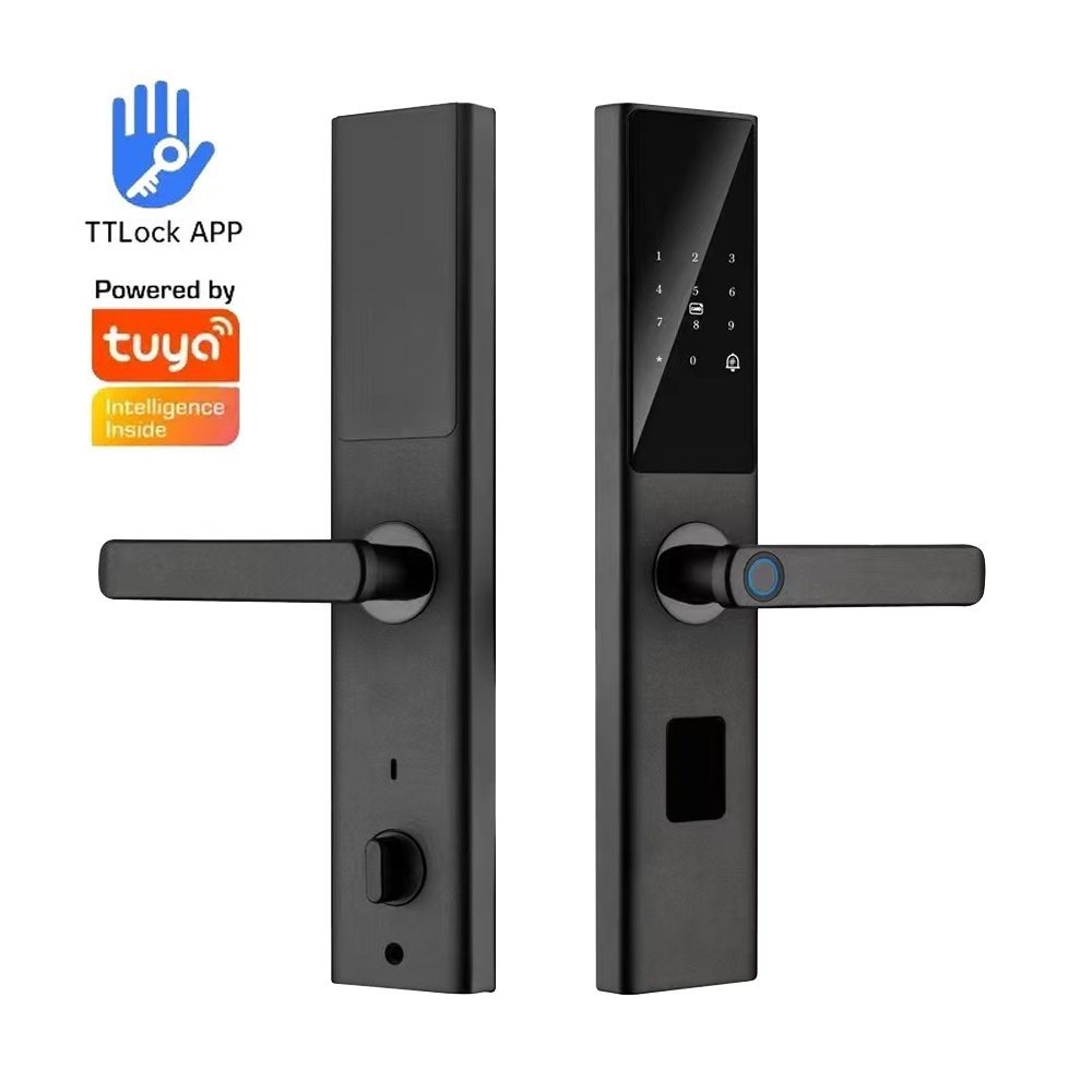 High Security Hotel Door Lock  Electronic Digital Fingerprint Key Card Password  Lock System With Tuya Wifi App Software · image 1