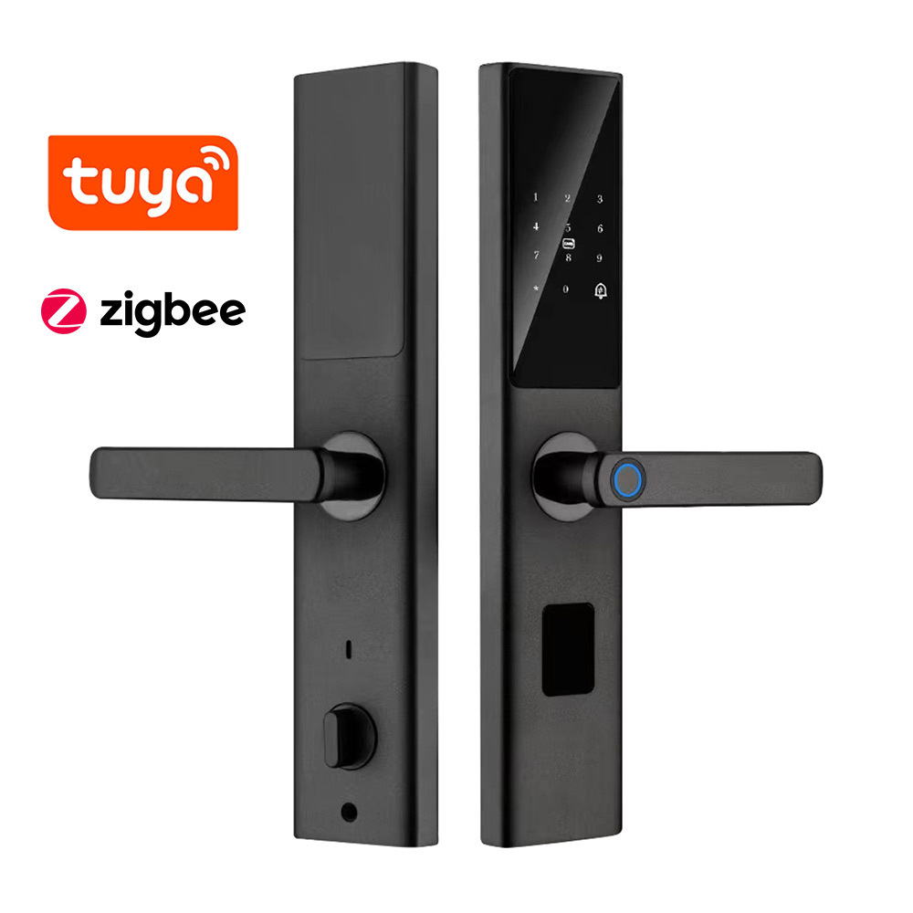 Home Security Tuya  WiFi Digital Locks Biometric Fingerprint Door Lock Password Keyless Smart Lock Support Zigbee Anti-theft · image 1