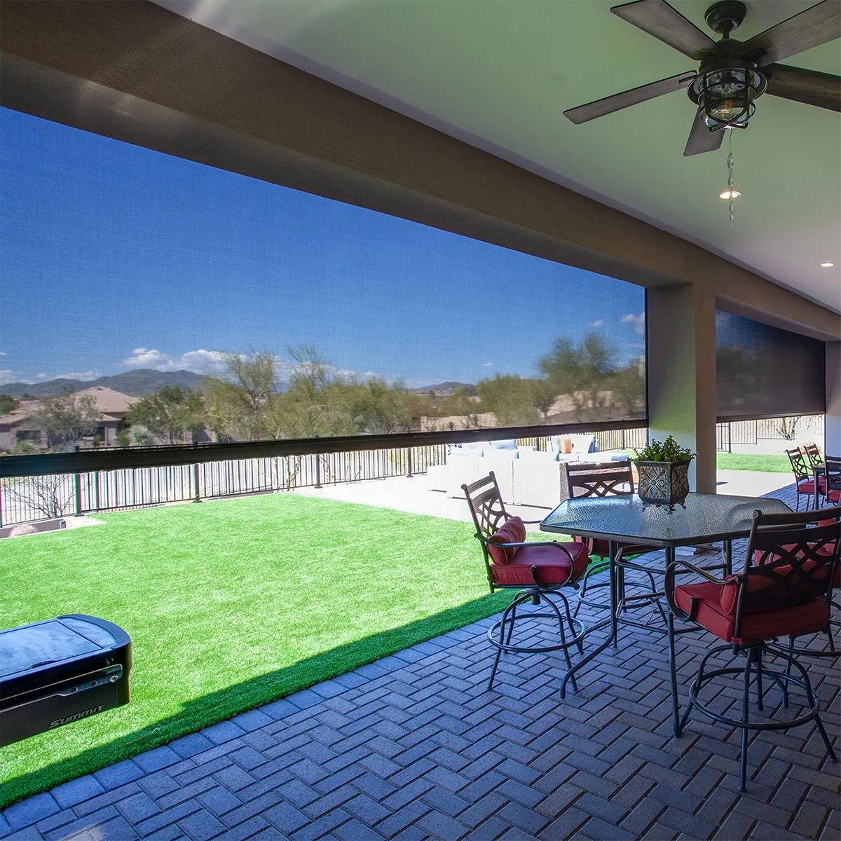 Outdoor Electric Motorized Vertical Pattern Blind Shade Shutter Clear Plastic Waterproof Custom Curtains for Home · image 2