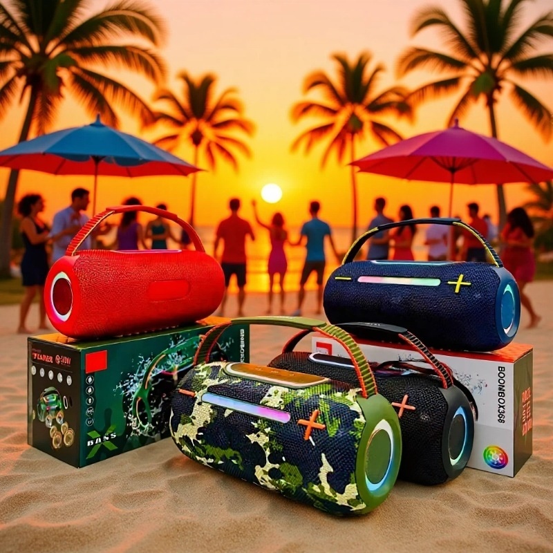 X368  Outdoor for Speaker RGB Lights Dual-speaker Design High Power Deep Bass Waterproof TWS Pairing FM Radio
